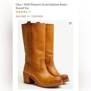 Cleo & wolf brown boots size 9.5! Worn one time. Too big